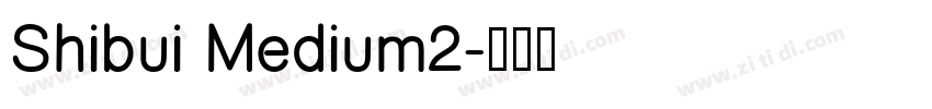 Shibui Medium2字体转换
